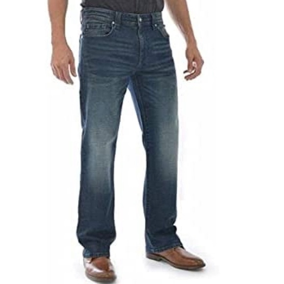 Axel Mens Slim Boot Dark Wash Stretch Denim Blue Jeans Size 40 Waist 29 Length - Picture 1 of 15